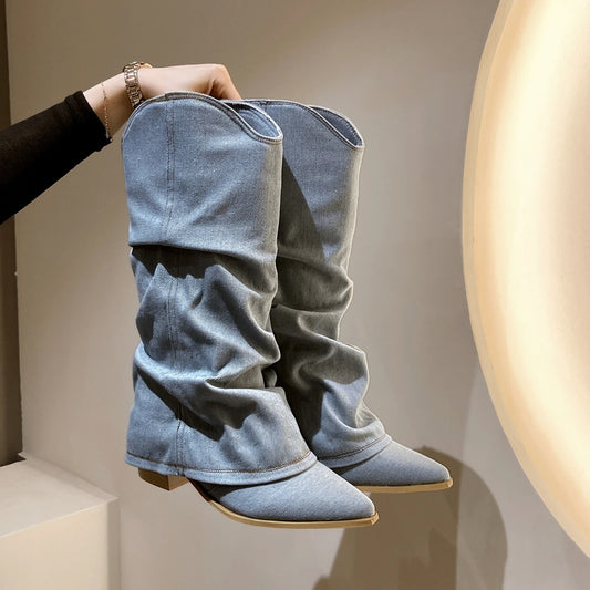Stivali Donna Denim – Eleganti, Comodi e Versatili