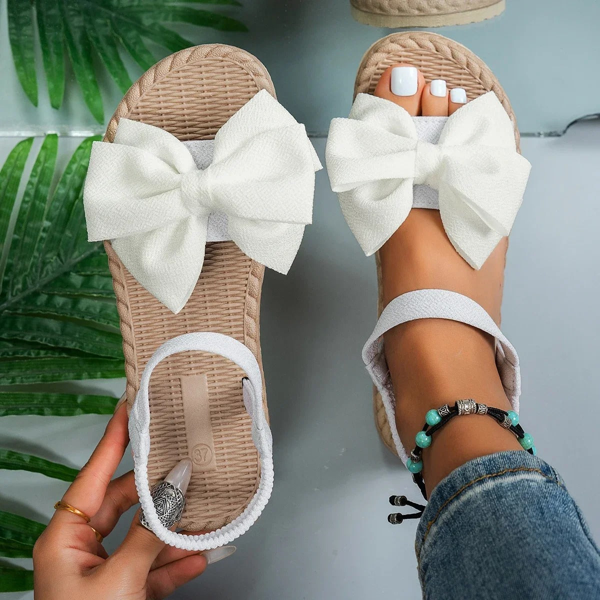 Sandali Estivi Donna con Fiocco – Comodi, Eleganti e Leggeri